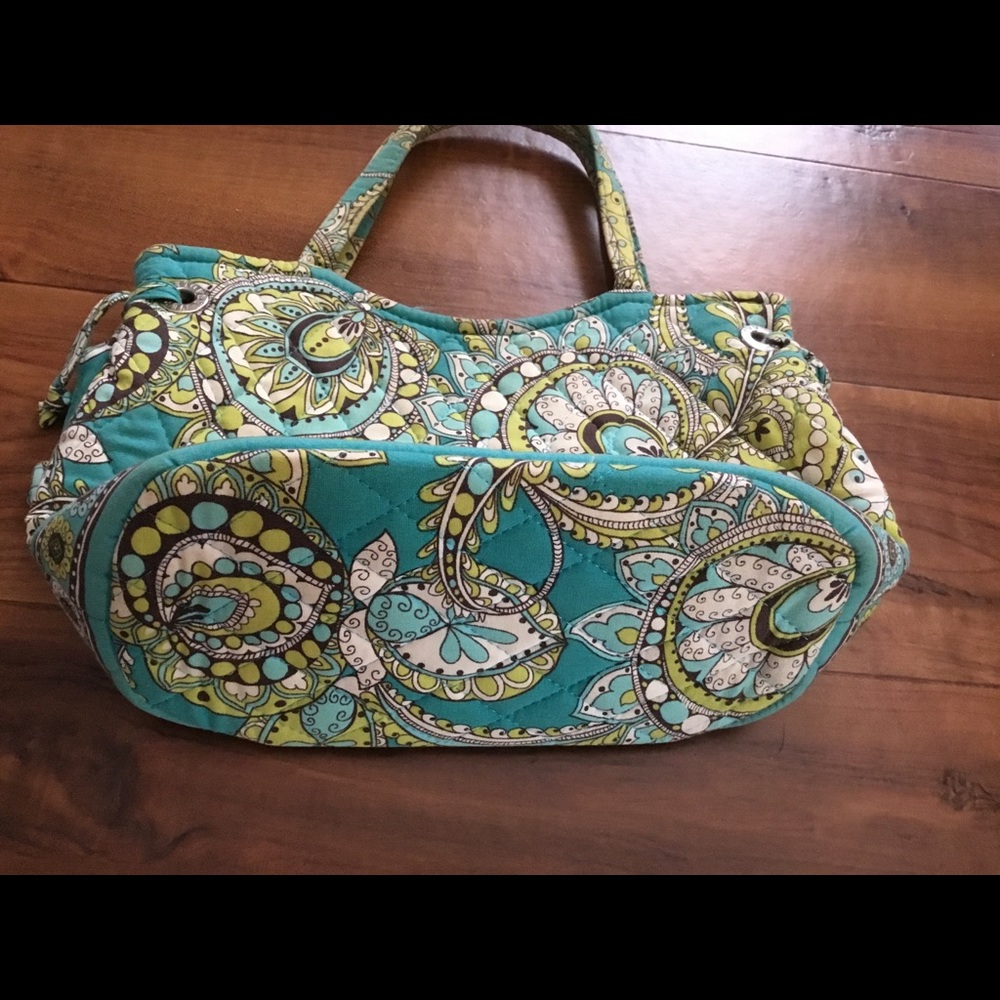 Retired Vera Bradley Peacock Pattern Tote Handbag